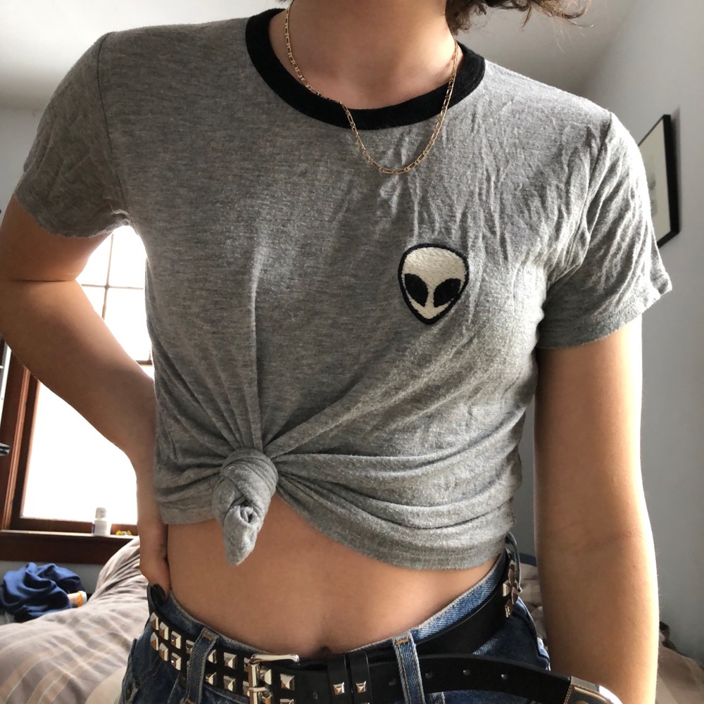 🌈grey brandy tee